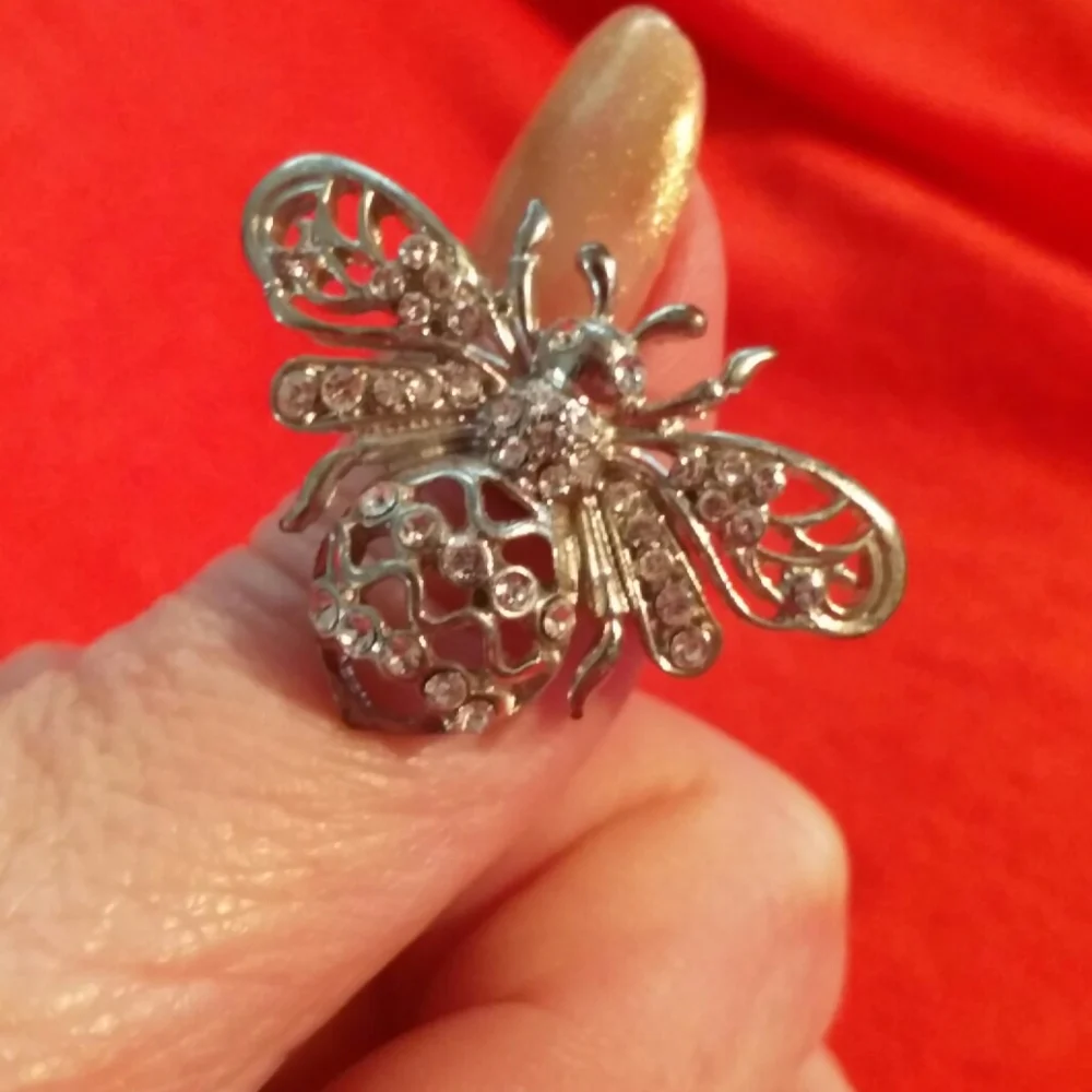 Bumblebee Ring silvertone